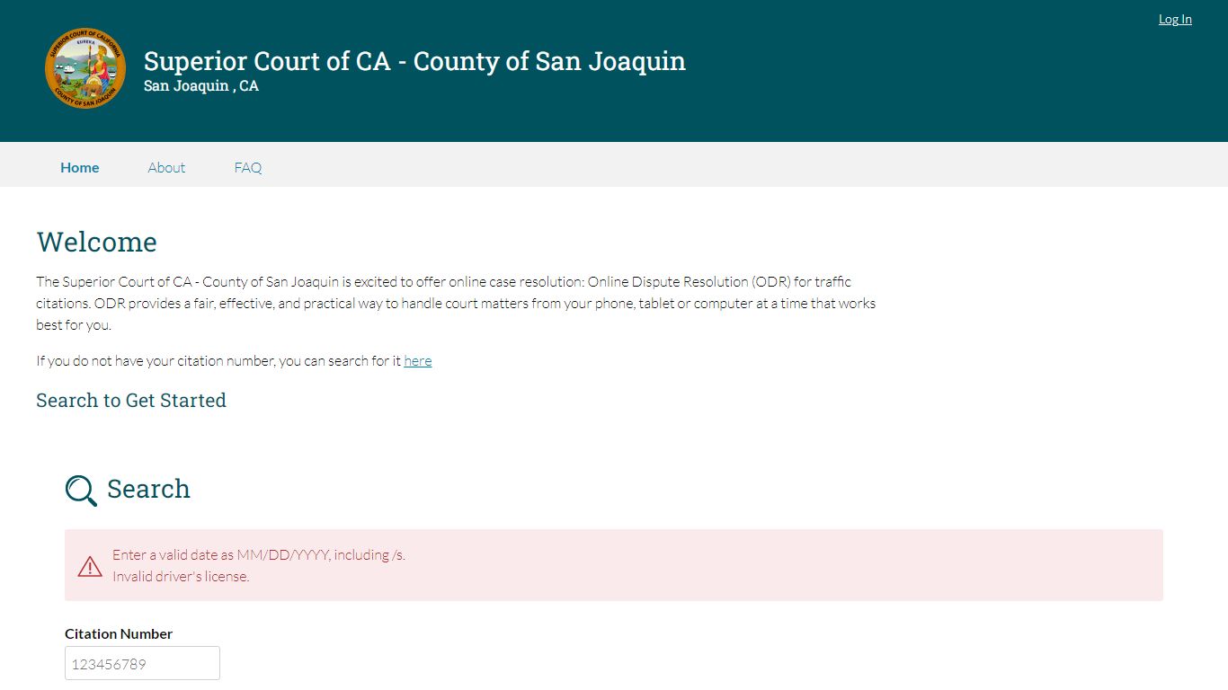 Superior Court of CA - County of San Joaquin